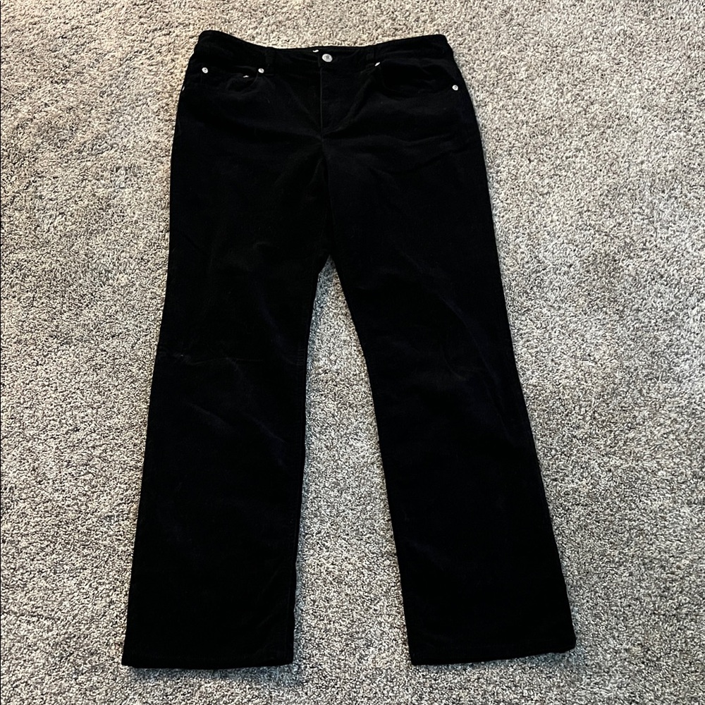 Jones New York Women's Black Straight Leg Corduroy Jeans